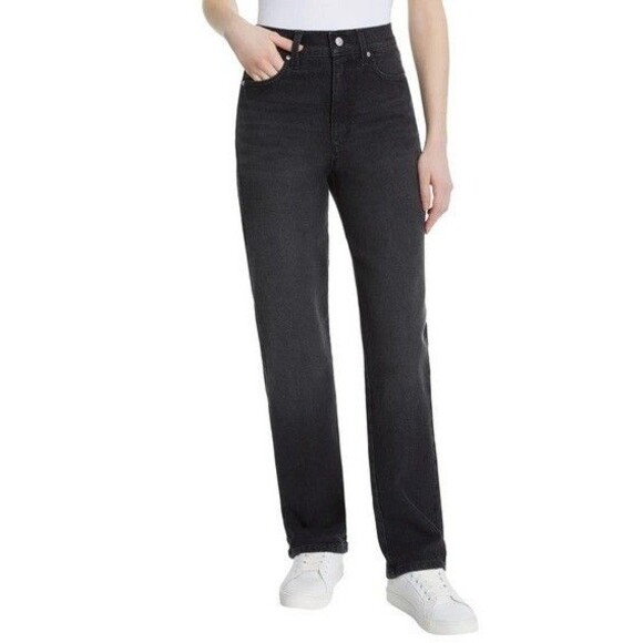 Gloria Vanderbilt Denim - Gloria Vanderbilt Women's Straight Leg Relaxed High Rise Stretch Jean Black 12